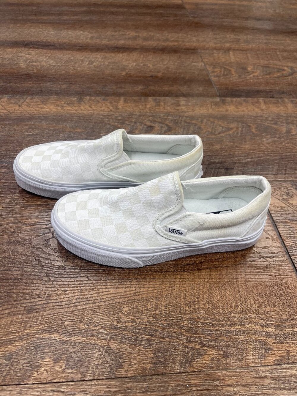 Vans Classic Slip-On White Checkerboard Shoes Men's 3.5 Women's 5